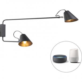 NebulaWall Dual‑Mode Light – Black with WiFi