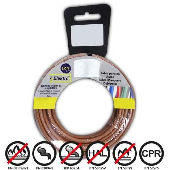 Carrete cablecillo flexible 4mm marrón libre de halógenos 25m