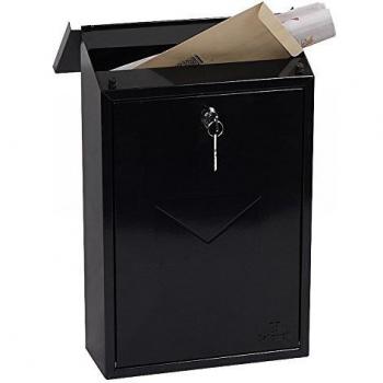 Phoenix Villa Top Loading Letter Box MB0114KB in Black with Key Lock