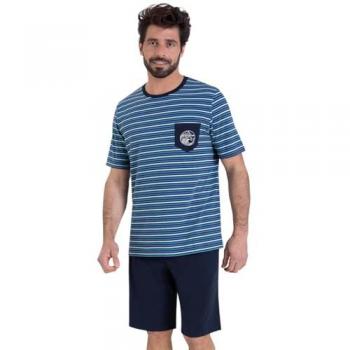 Pyjama homme Rayures Waves col rond