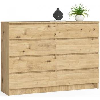 Eiche Artisan Kommode K140 mit 8 Schubladen