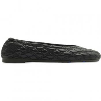 Burberry Ballerine in pelle nera per donna, taglia 38