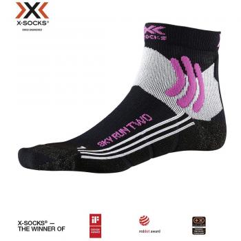 X-Socks Damen Socken Sky Run Two, Opal Schwarz/Arktis Weiß, 39-40, XS-RS14S19W-B002-39/40