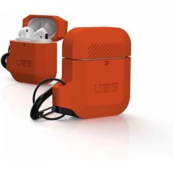 Funda de Silicona Naranja/Gris para Airpods 1 y 2