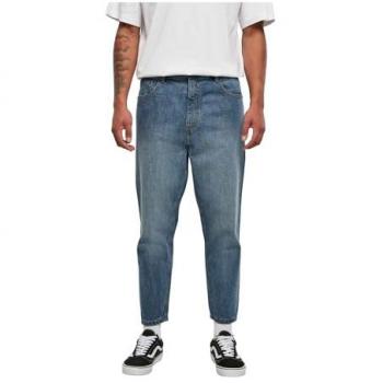 Deep Blue Urban Cropped Tapered Jeans – Mid Length