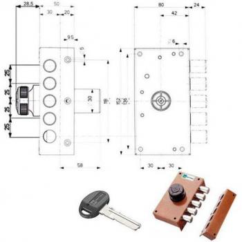 Serrure Sic.simple Dx Pompe 30407 Mottura – Série Pro