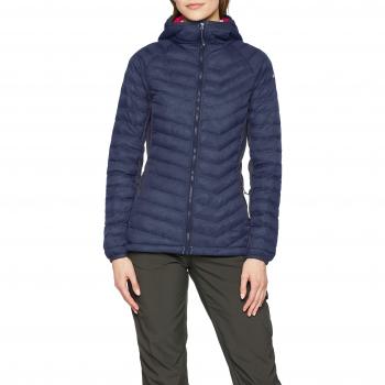 Chaqueta Columbia Powder Lite Light Hooded para mujer, aislamiento sintético Hi-Loft, azul