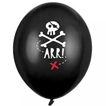 Luftballons „Black Flag“ – 6‑Stück-Set