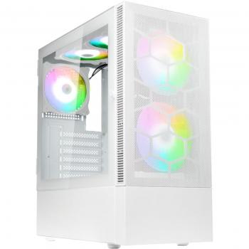 Gabinete Kolink Observatory MX Mesh ARGB Branco com Ventoinhas Brancas