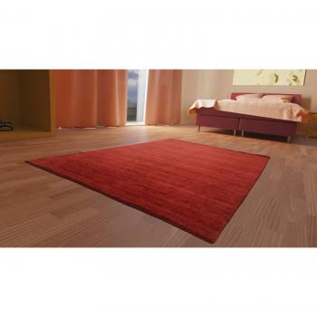 MORGENLAND Gabbeh Fein Uni Teppich – 40 × 60 cm, reine Schurwolle