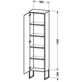 Armario Vertical Duravit XSquare 50 cm x 35,6 cm – 1 Puerta