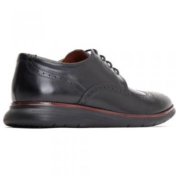 Base London Black Leather Brogues for Men