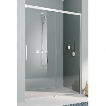 Kermi Nica, porte de douche 2 pièces, panneau fixe, 170x200cm, argent brillant, verre de sécurité trempé