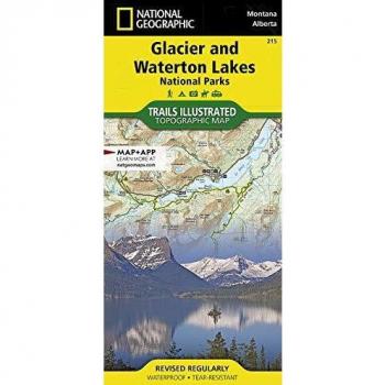 Glacier and Waterton Lakes National Parks Map, by National Geographic Maps