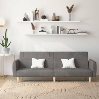 Dunkelgraues Stoffschlafsofa 2‑Sitzer