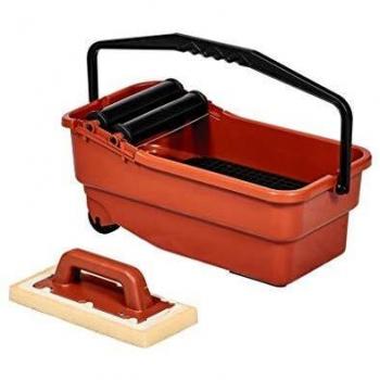 Smart-Kit Lavaggio Che Comprende Vasca In Plastica Antiurto, Frattazzo Spugna Sweepex E Griglia-Raimondi