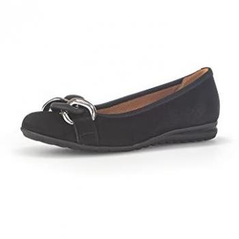 Gabor Classic Black Suede Ballet Flats, Size 6.5
