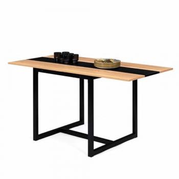 MESA DE COMEDOR DOVER BANDA CENTRAL NEGRO 80‑160 CM
