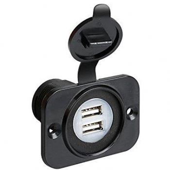 Doppia presa USB montaggio ad incasso Lampa 39005 12/24V