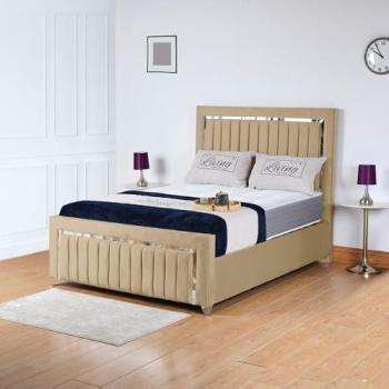 Ambassador 54 Headboard Super King Pink Bed Frame – Slatted Base (UK Bed Furniture)
