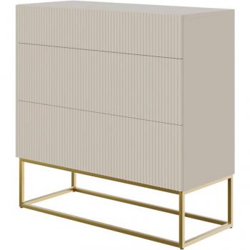 Cassettiera Veldio 90 cm in Nuovo Grigio‑Beige
