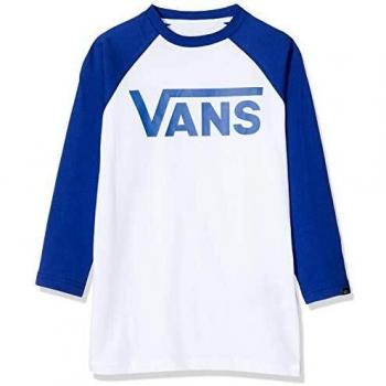 Vans Classic Raglan T-Shirt, Multicolore (White-Sodalite Blue Ynj), Extra Small Garçon