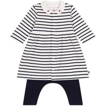 Mini‑ensemble robe‑legging coton Petit Bateau, taille 6 mois