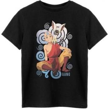 Vêtement enfant Avatar : Aang & Momo T‑shirt Noir, 9–10 ans