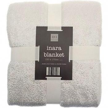 Inara Home Accent – White Throw, 130×170 cm