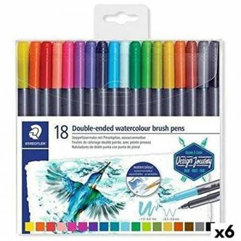 Staedtler Tuschpennor Design Journey 6 Delar Dubbel ände