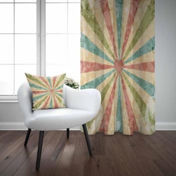 Cortina de Dormitorio Rayas y Corazones