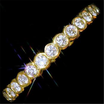 Anillo de Boda Promesa Plata 925 Pavé AAAAA CZ
