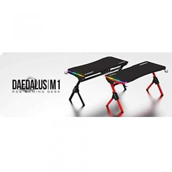 Black Daedalus M1 Gaming Desk – 2xRGB, 150x66 cm, Water‑Proof
