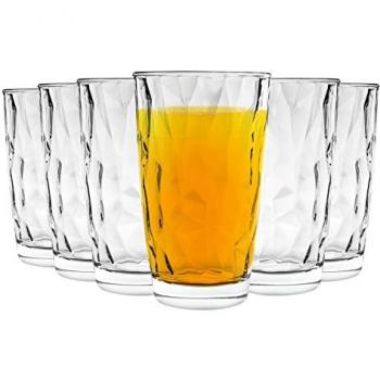 Bormioli Rocco 470ml Diamond Highball Glasses