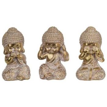Statuette Bouddha 3 Uni Doré – Signes Grimalt
