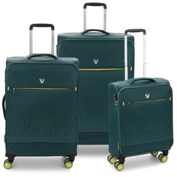 Set di 3 Valigie Espandibili Roncato Crosslite Verde Bottiglia
