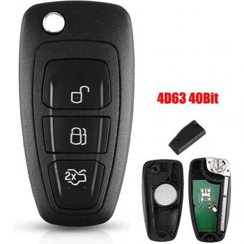KEYYOU clé 3 boutons 434/433 Mhz pour Ford Mondeo Focus C-Max puce 4D63