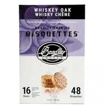 Paquet 48 Bisquettes Bradley Smoker, Arôme Chêne Whisky
