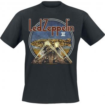 Short sleeve T‑shirt Led Zeppelin LZII Searchlights noir – S, M, L, XL, XXL – Hommes