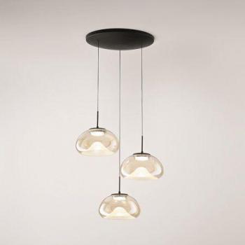 Éclairage circulaire Brena Fabas Luce 3 lampes LED – CCT variable – Cognac