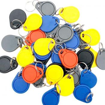 100pcs 13.56MHz UID RFID Tags Writable Key Fobs