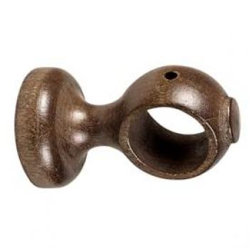 Supporto monoblocco chiuso 5 cm in legno noce ø 28 mm