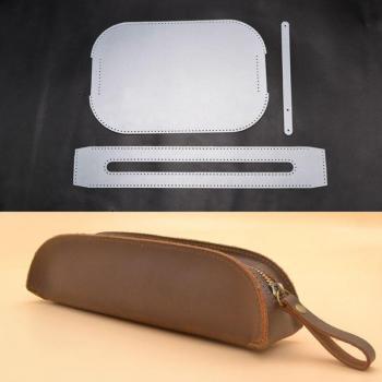 Zipper Sewing Pattern PVC Stencil Template for Leather Craft, 21x4x5cm