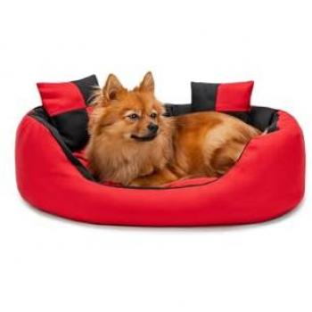 Lit pour chien lionto by dibea canapé lavable rouge/noir
