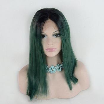 Peluca de Pelo Sintético Liso Frontal 24” para Mujeres