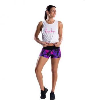 FunkitaFit Women's Ladies Hank The Tank Top T-Shirt (AUS 20 / DE 46, Blue Waves)