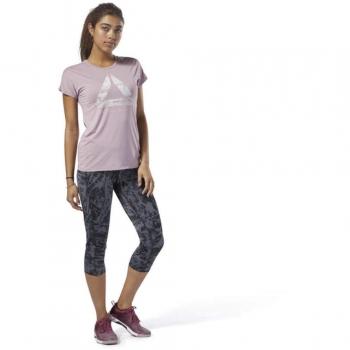 Camiseta Reebok Os AC Graphic para Mujer Morado XS