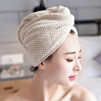 Quick Drying Hair Towel with Button HB88