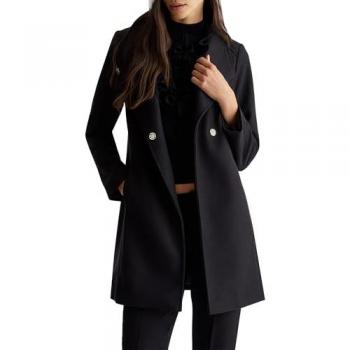 Donna LiuJo Nero Cappotto – Lana Mista, L40
