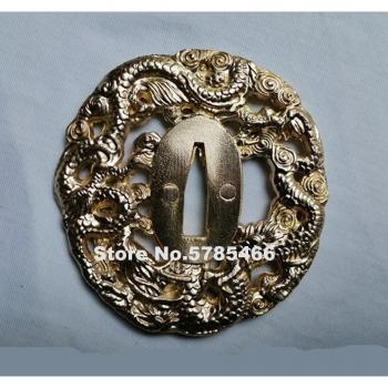 Fuchi de dragón de cobre para katana